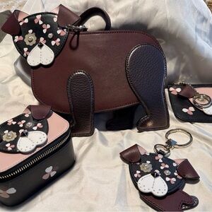 Charming Dog-Shaped Crossbody Bag - Brown and Black